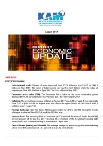 Monthly Economic Update - August 2017